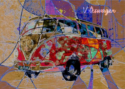 Art rétro dynamique sur fourgonnette - Lembayung senja studio [Vintage Poster]