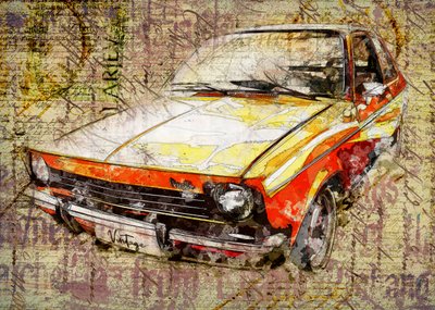 Art automobile vintage - Lembayung senja studio [Vintage Poster]