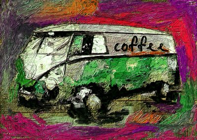 Camionnette à café vintage - Lembayung senja studio [Vintage Poster]