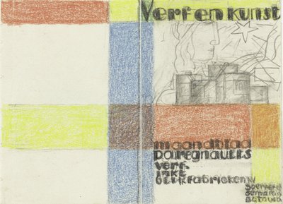 Maandblad Verf en Kunst van P.A. Regnault (Entwurf in Farbe) - Leo Gestel