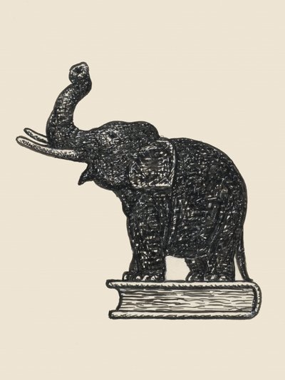 Éléphant sur un livre, 1935 - Leo Gestel