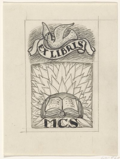 Conception pour un ex libris de MCS - Leo Gestel