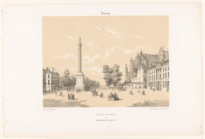 Vue sur la Place Maréchal-Foch et les Cours Saint-Pierre à Nantes (La France de nos jours) - Leon Auguste Asselineau