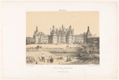 Vue du château de Chambord sur la Loire - Leon Auguste Asselineau