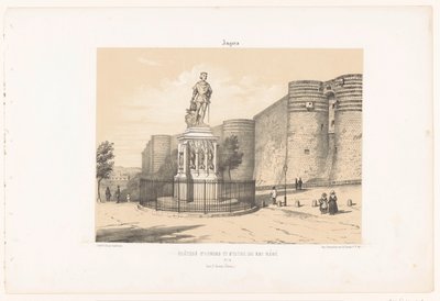 Vue sur la statue de René I d