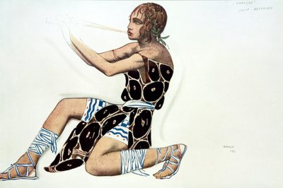 Béotien, costume pour une production des Ballets Russes de Narcisse, musique de Tcherepnin, 1911 - Leon Bakst
