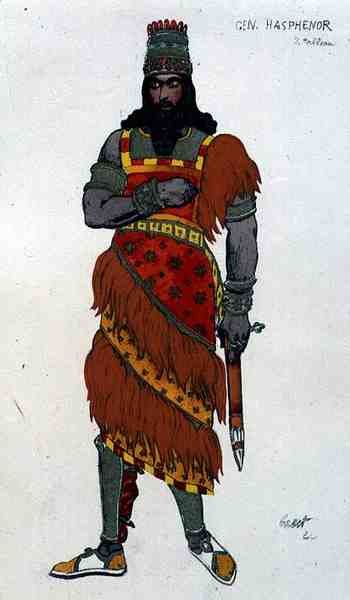 Costume pour le général Hasphenor, de Judith - Leon Bakst