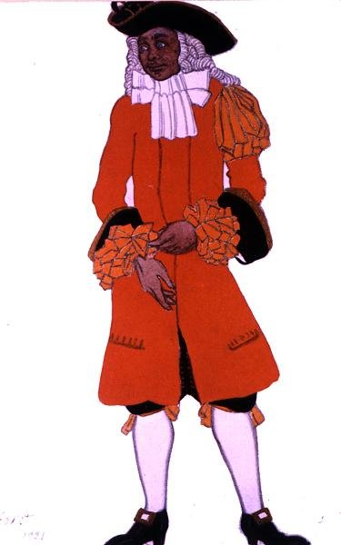 Conception de costume pour un chasseur, de La Belle au bois dormant - Leon Bakst