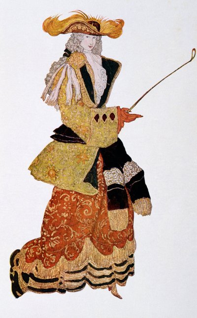 Costume pour la marquise chassant, de La Belle au bois dormant, 1921 - Leon Bakst