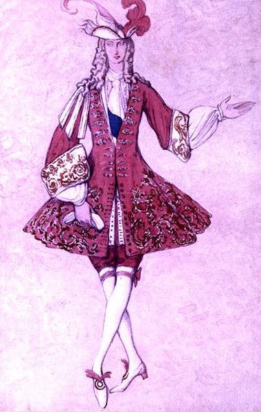 Conception de costume pour le Page de la Princesse, de La Belle au Bois Dormant - Leon Bakst