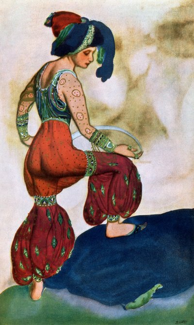 Conception de costume pour le Sultan Rouge, de Sheherazad - Leon Bakst