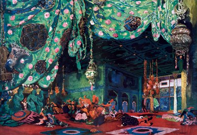 Décor de scène pour le ballet Shéhérazade, vers 1913 - Leon Bakst