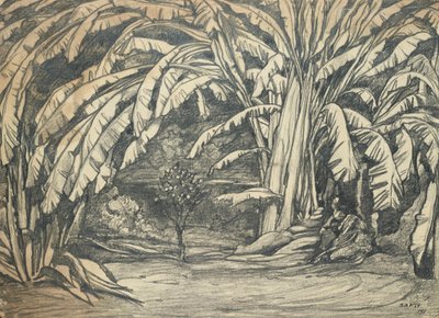 Décor de scène pour le ballet La Belle au bois dormant de P. Tchaïkovski, 1911 - Leon Bakst