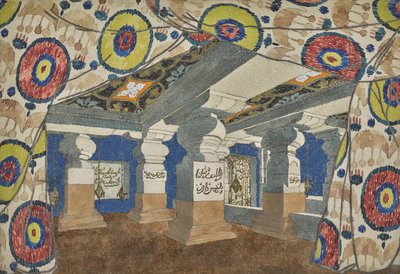 Décor de scène pour la revue Aladin, ou la Lampe Merveilleuse, 1919 - Leon Bakst