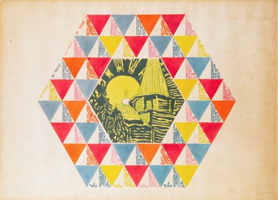 Design textile, vers 1923-1924 - Leon Bakst