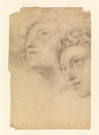 Dessin, deux têtes de femme, 1886-92 - Leon Dabo