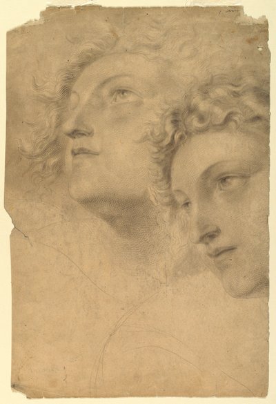 Dessin, deux têtes de femme, 1886-92 - Leon Dabo