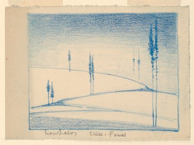 Paysage enneigé (Étude-Formes) - Leon Dabo