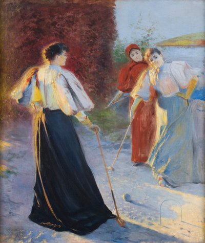 Une partie de croquet - Leon Wyczolkowski