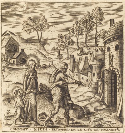 Joseph, Marie et Jésus retournant à Nazareth - Leonard Gaultier