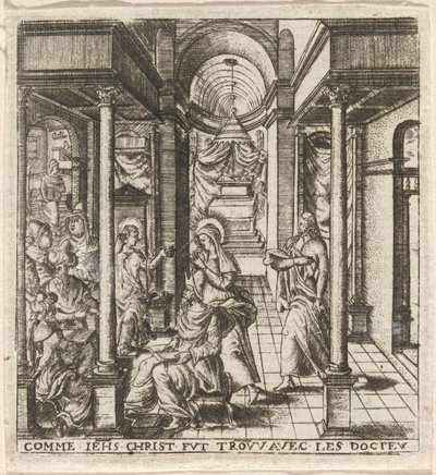 Marie et Joseph trouvent le jeune Jésus dans le temple avec les docteurs - Leonard Gaultier
