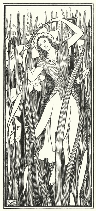 Daffy-down-dilly est venue en ville, en jupon jaune et robe verte - Leonard Leslie Brooke