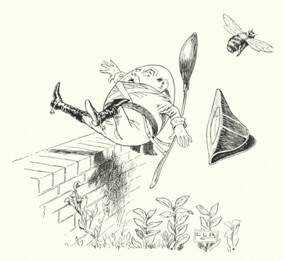 Humpty Dumpty assis sur un mur - Leonard Leslie Brooke