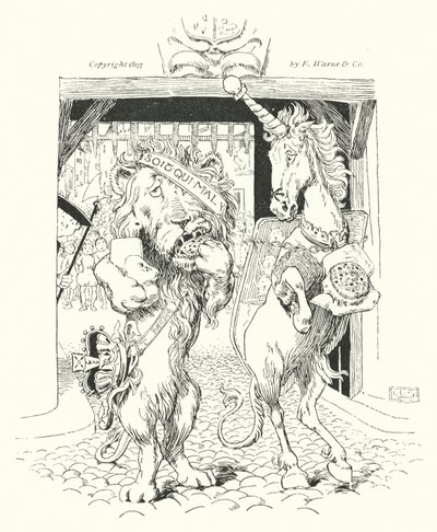 Le lion et la licorne se battaient pour la couronne - Leonard Leslie Brooke