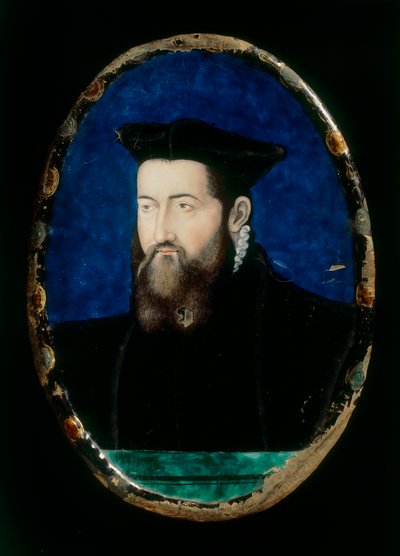 Portrait de prélat, œuvre en majolique de Léonard Limosin conservée au Museo Nazionale del Bargello, Florence - Leonard Limosin