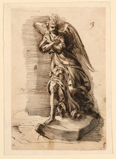 Projet de sculpture : Ange en adoration - Leonardo Scaglia