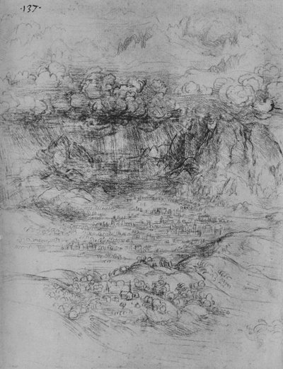 Une tempête sur une vallée alpine, vers 1480 1945 - Leonardo da Vinci