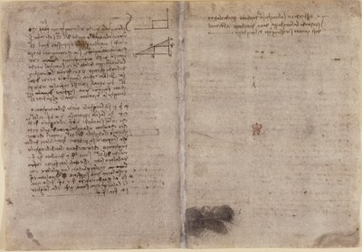 Arundel 263, f.245v, f.246r, Notes sur la géométrie (c.1518) du 
