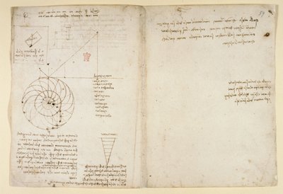 Arundel 263, f.44v, f.59 Un croquis d