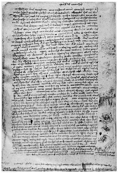 Description du Grand Déluge, fin du 15e siècle ou début du 16e siècle - Leonardo da Vinci