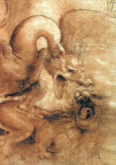 Détail du Dragon - Leonardo da Vinci