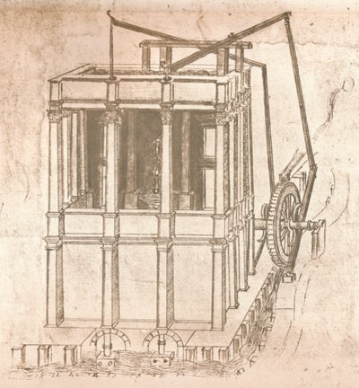 Dessin de projets pour châteaux et villas, c1472-c1519 1883 - Leonardo da Vinci