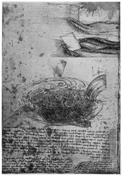 Flux des tourbillons dans une cascade, 1509-1511 1954 - Leonardo da Vinci