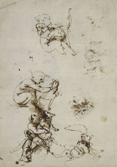 Léonard de Vinci, objet 1857,0110.1 - recto (British Museum) - Leonardo da Vinci