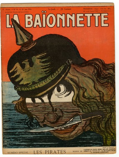 Couverture de « La Baïonnette », satirique en couleurs - Leonetto Cappiello