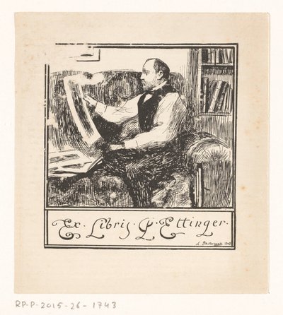 Ex libris de Pawel Ettinger - Leonid Osipovisch Pasternak