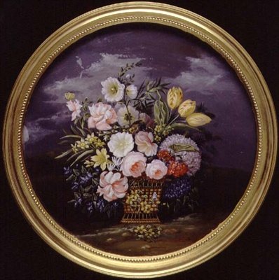 Fleurs dans un paysage ouvert - Leopold Brunner