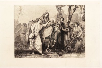 La fuite en Égypte - Leopold Flameng