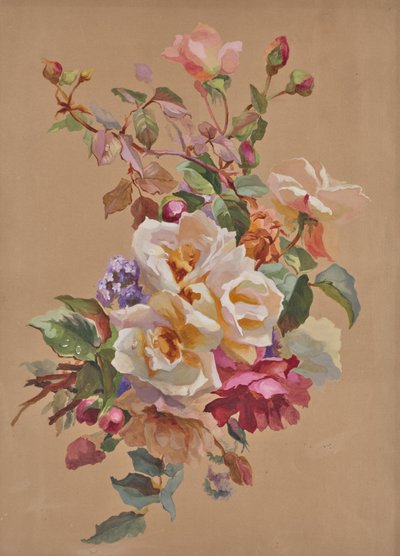 Roses et myosotis - Leopold von Stoll