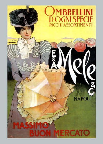 Large assortiment de parapluies de Mele - Leopoldo Metlicovitz