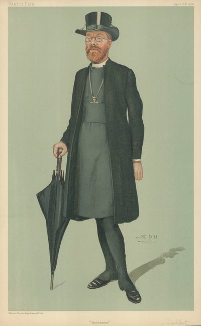 Edward Talbot, évêque de Rochester, Rochester, 21 avril 1904, caricature de Vanity Fair - Leslie Matthew Ward