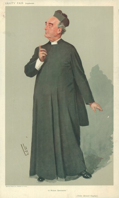 Père Bernard Vaughan, Un Savonarole moderne, 30 janvier 1907, caricature de Vanity Fair - Leslie Matthew Ward