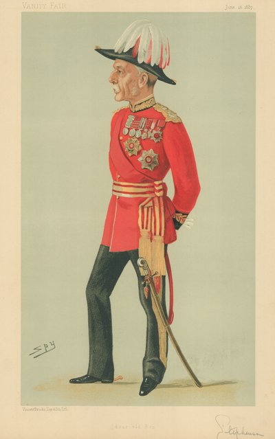Général Sir Frederick Charles Arthur Stephenson, Cher vieux Ben, 18 juin 1887, caricature de Vanity Fair - Leslie Matthew Ward