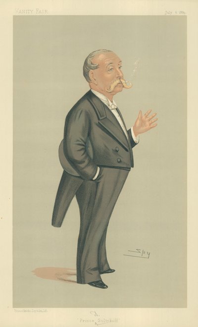SAS le prince Demtrey Soltykoff, prince Soltykoff, 6 juillet 1889, caricature de Vanity Fair - Leslie Matthew Ward