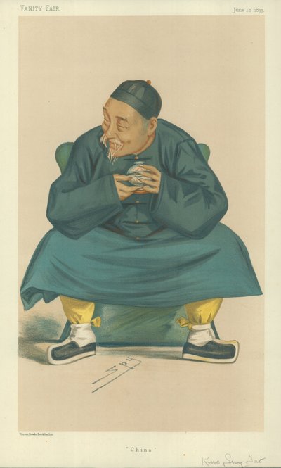 Son Excellence Kuo Sun Tao, Chine, 16 juin 1877, caricature de Vanity Fair - Leslie Matthew Ward