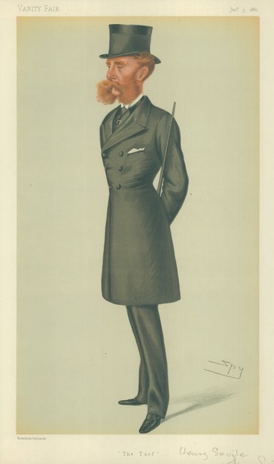 Lord Dorchester, The Turf, 24 mars 1877, caricature de Vanity Fair - Leslie Matthew Ward